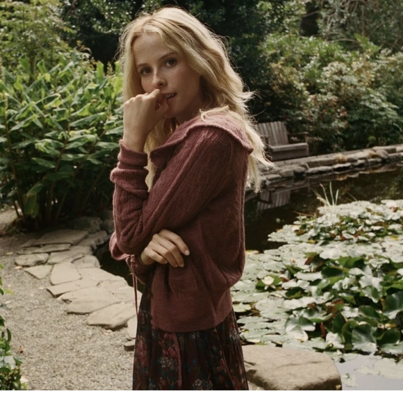 Doen Emmylou Cardigan in English Rose Size M - Picture 6 of 9